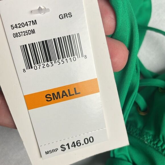 NWT Becca Swimsuit bikini top size Small green - Picture 4 of 6